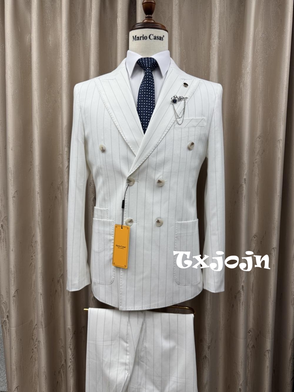 2026 New Striped Suit Set 2 Pi - Elegant Formal Men'S Wear บทวิจารณ์และราคา