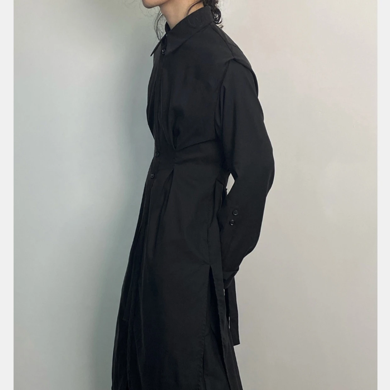 Y2K Gothic Trench Coat Men Dar - Men'S Formal Wear Belt บทวิจารณ์และราคา