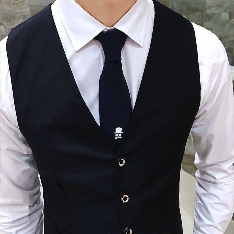 Men British Slim Fit Suit Vest - Elegant Formal Men'S Wear บทวิจารณ์และราคา