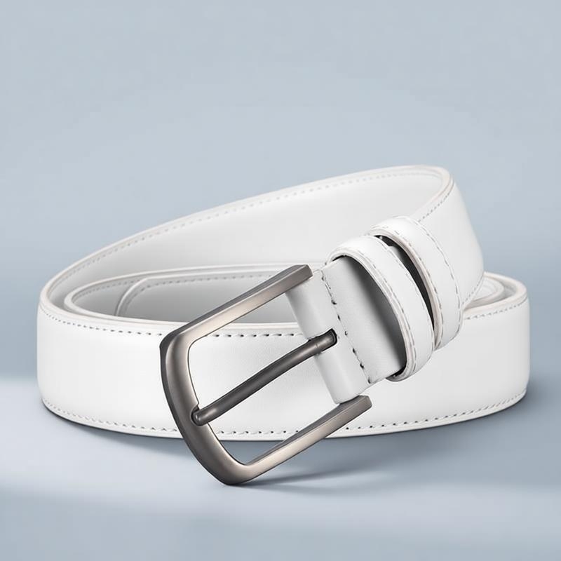 Men's Formal Belt, Solid White - Men'S Formal Wear Belt บทวิจารณ์และราคา