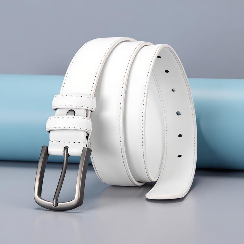 Men's Formal Belt, Solid White - Men'S Formal Wear Belt บทวิจารณ์และราคา