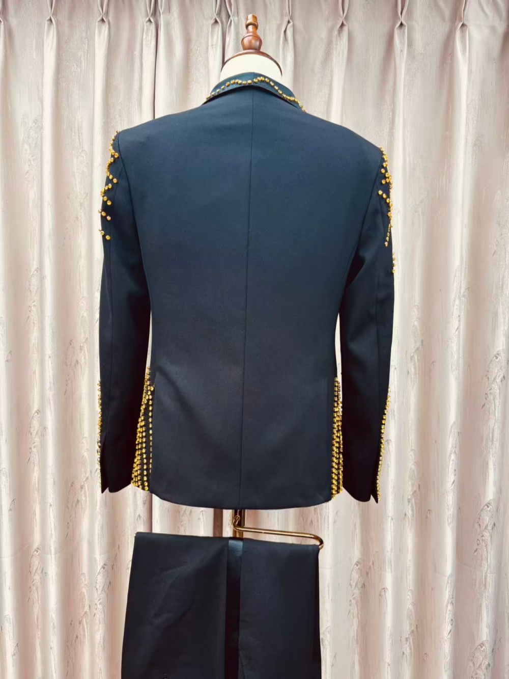 Man Exquisite Beaded Suit Set  - Men Formal Wear Clothes บทวิจารณ์และราคา