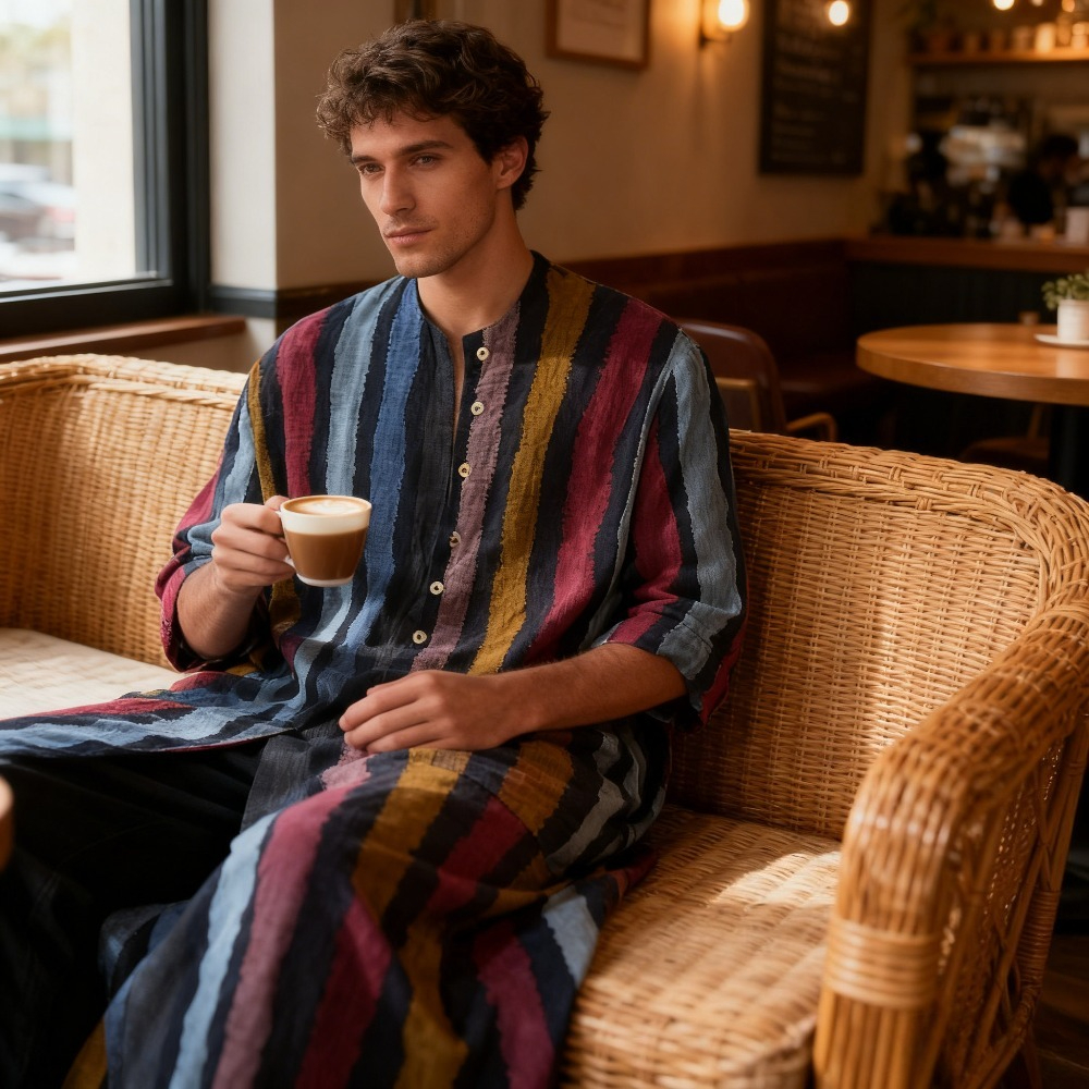 2026 New Striped Printed Musli - Arabic Formal Wear Men บทวิจารณ์และราคา