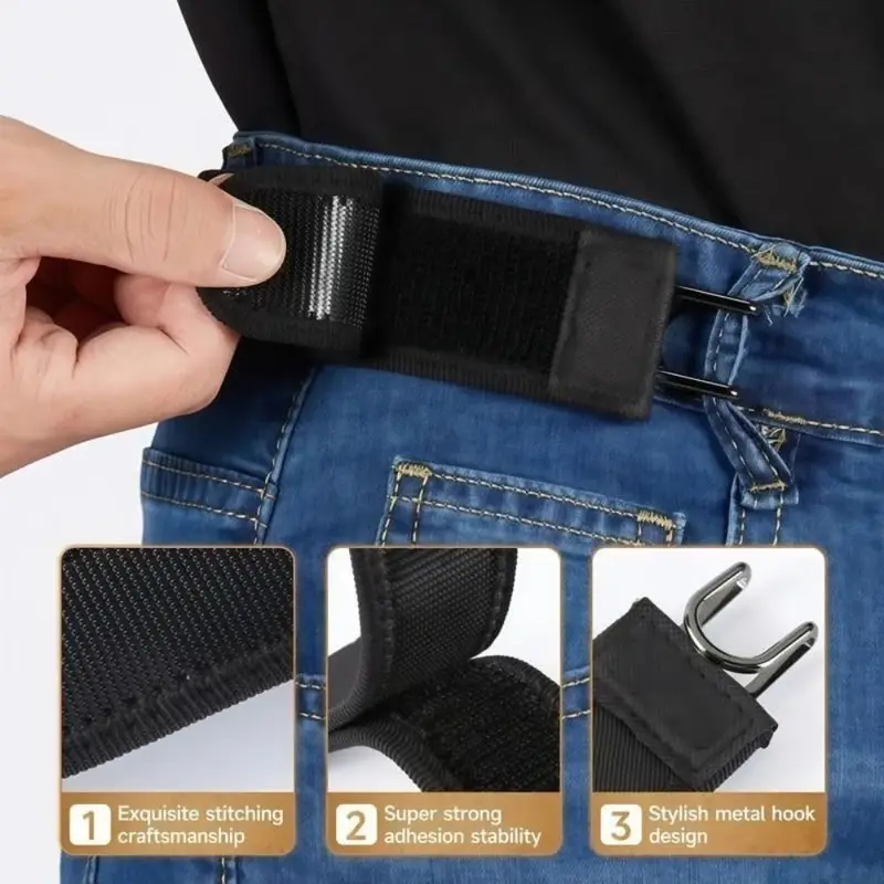 Hot Unisex Buckleless Elastic  - Men'S Formal Wear Belt บทวิจารณ์และราคา