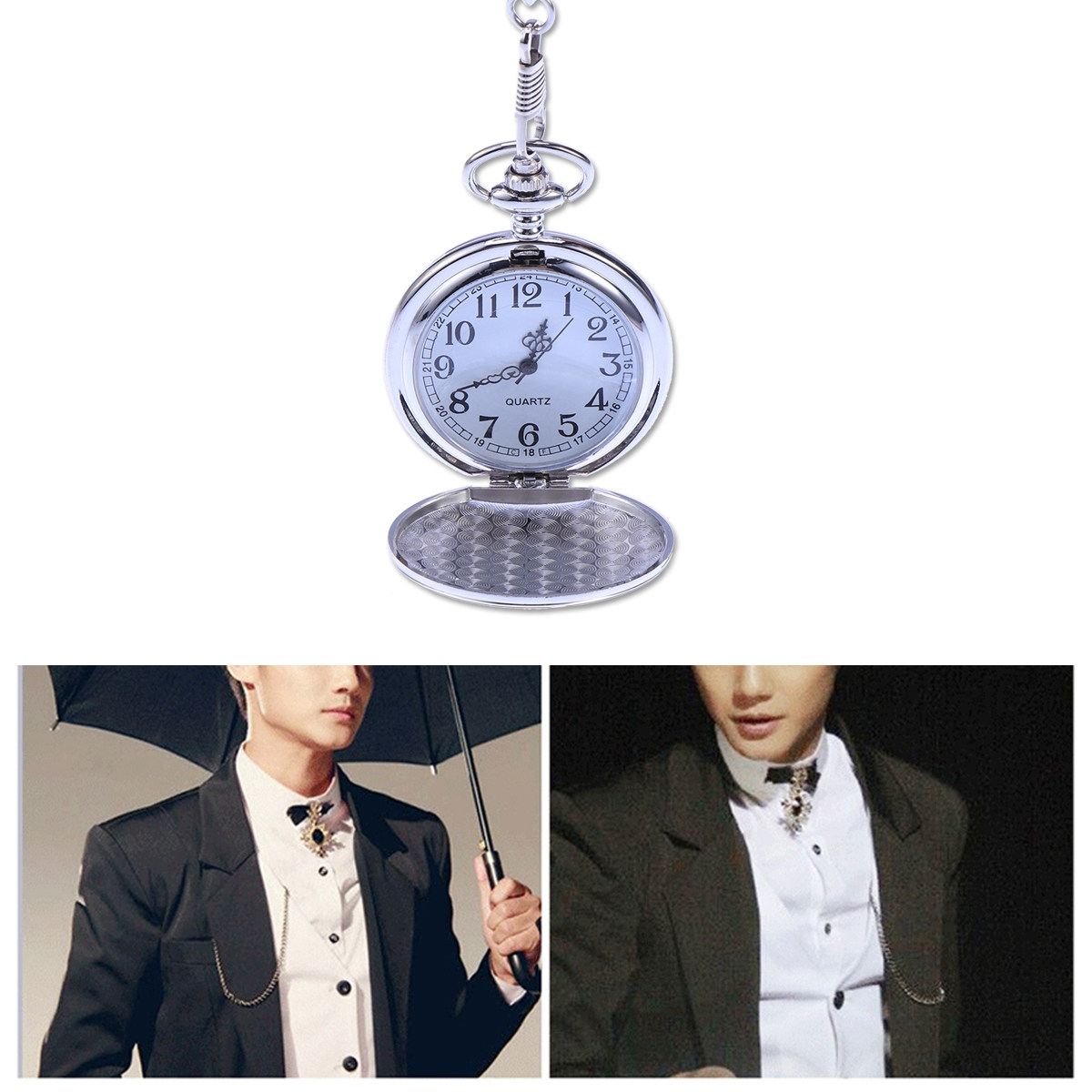 Silver Vintage Style Men Pocke - Arabic Formal Wear Men บทวิจารณ์และราคา