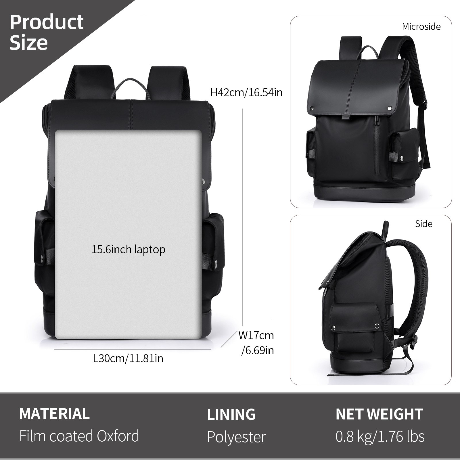 15.6in Laptop Backpack Oxford  - Men'S Formal Wear Belt บทวิจารณ์และราคา