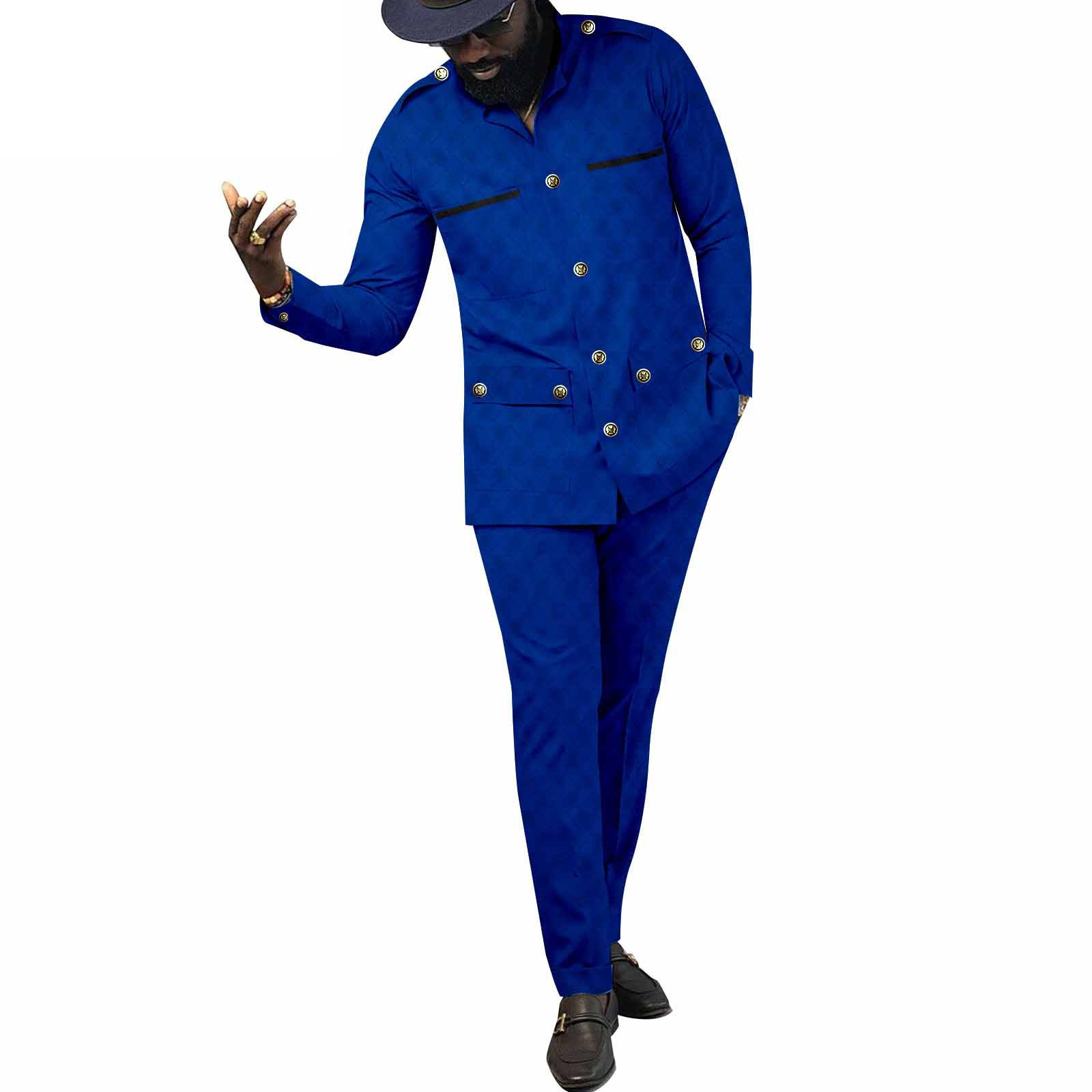 African Traditional Clothes fo - Men Formal Wear Clothes บทวิจารณ์และราคา