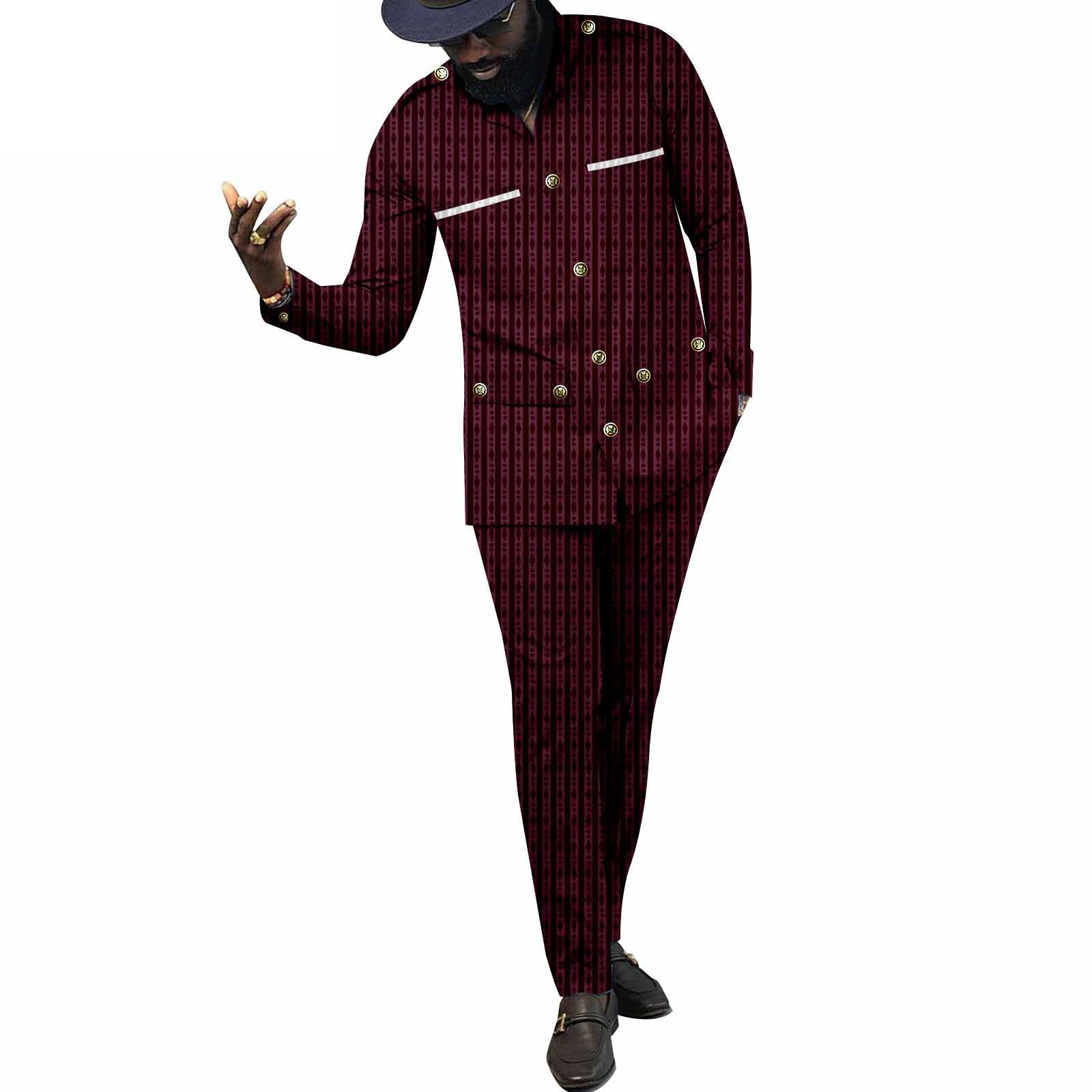 African Traditional Clothes fo - Men Formal Wear Clothes บทวิจารณ์และราคา