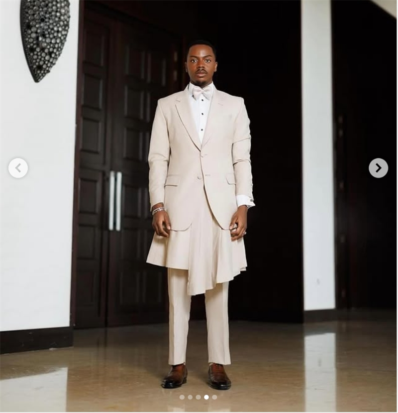 Beige Men Suit Set 2 Piece Bla - Arabic Formal Wear Men บทวิจารณ์และราคา
