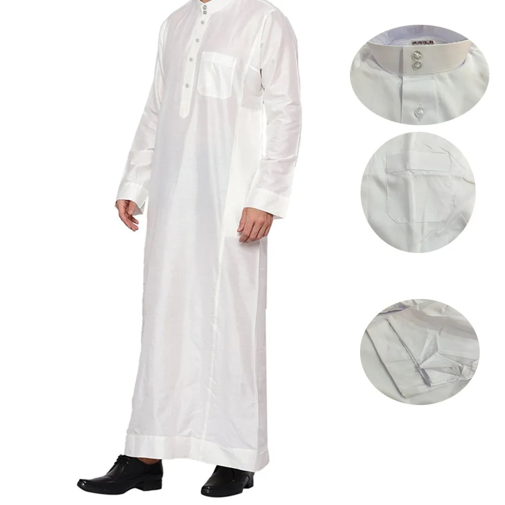 Mens Polyester Qatari Thobe St - Arabic Formal Wear Men บทวิจารณ์และราคา