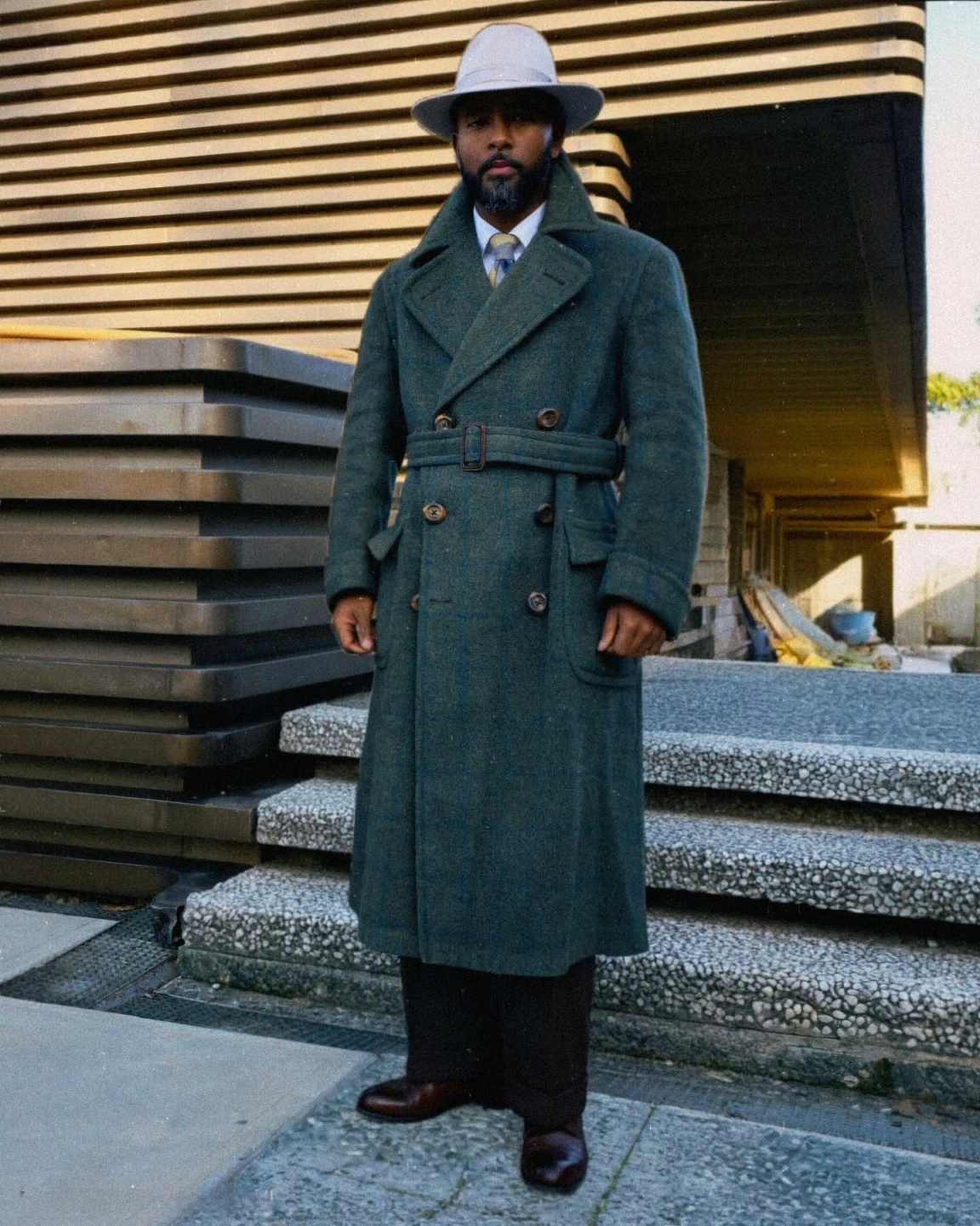 Graceful Men Overcoat 1 Piece  - Men'S Formal Wear Belt บทวิจารณ์และราคา
