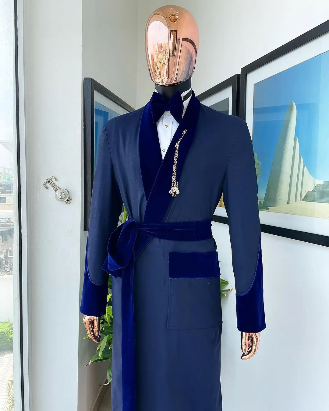 Tailor Made Royal Blue Men Sui - Men'S Formal Wear Belt บทวิจารณ์และราคา
