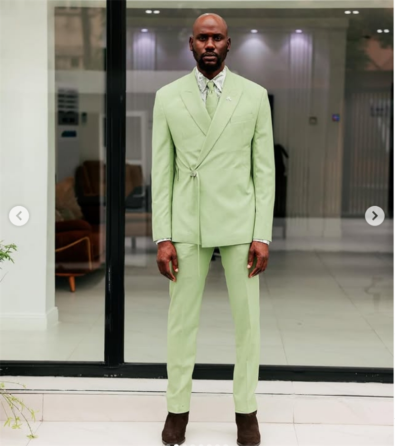 Light Green Men Suits Pants Se - Men'S Formal Wear Belt บทวิจารณ์และราคา