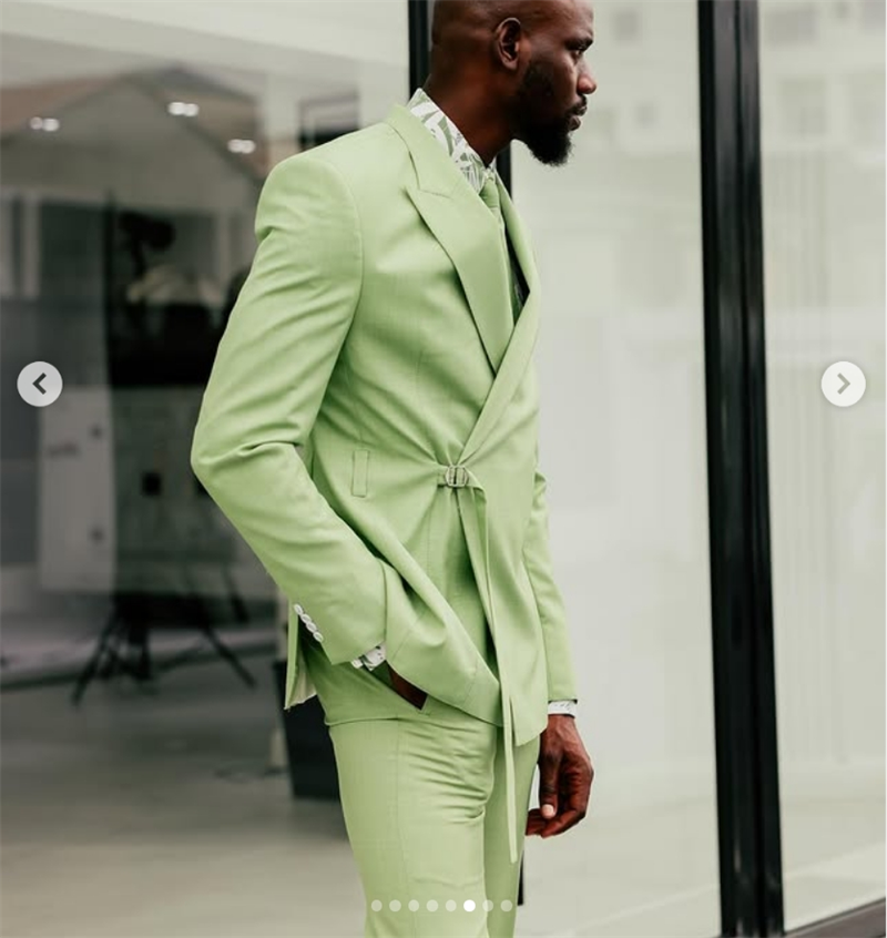 Light Green Men Suits Pants Se - Men'S Formal Wear Belt บทวิจารณ์และราคา