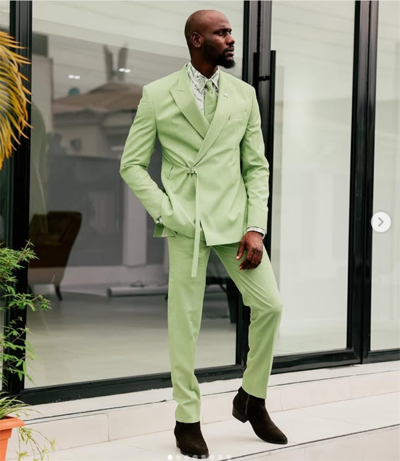 Light Green Men Suits Pants Se - Men'S Formal Wear Belt บทวิจารณ์และราคา